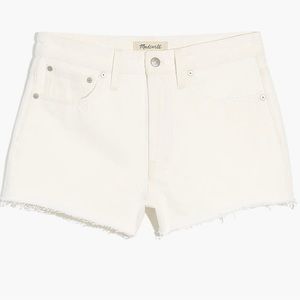 NWT Madewell plus relaxed denim cutoff shorts in tile white